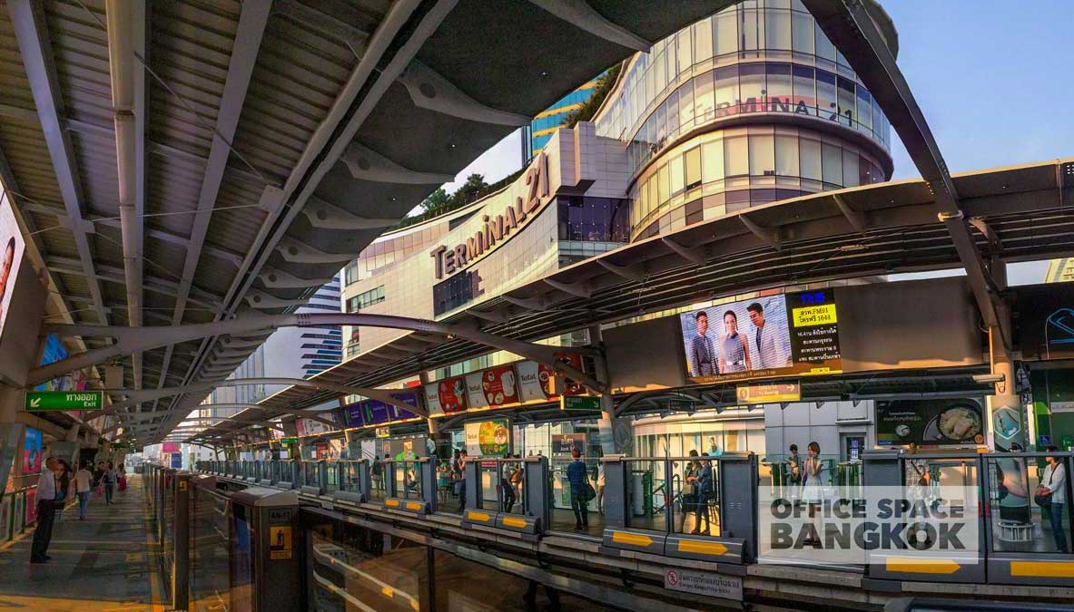 Terminal 21 And The BTS Skytrain At The Heart Of Asoke Bangkok