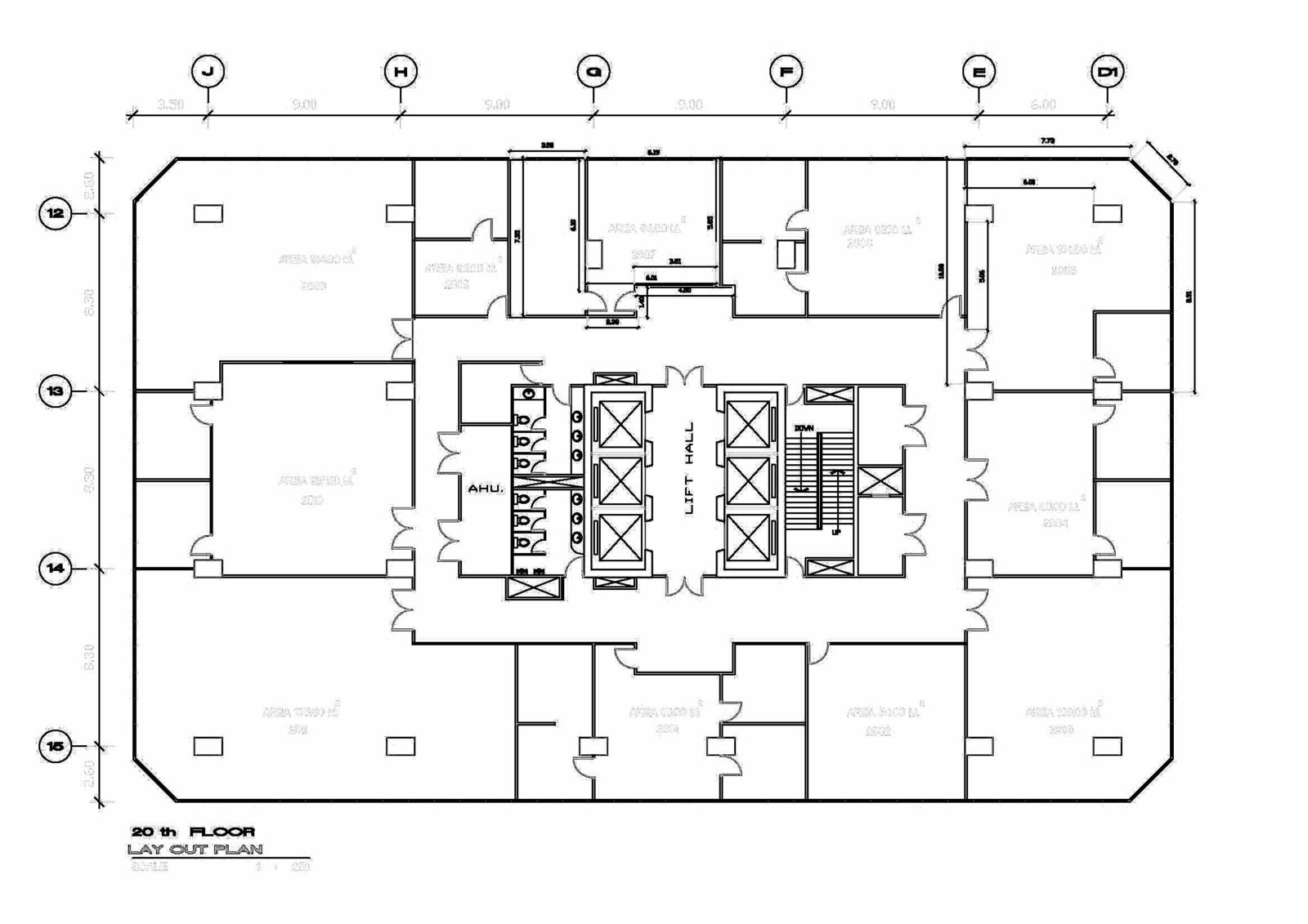 Le Concorde Tower Typical Subdivided Floor Plan - OSBKK - Office Space ...