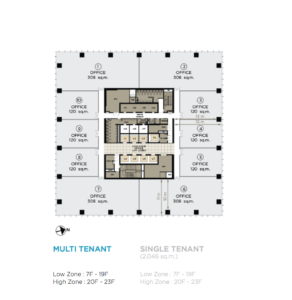 มิตรทาวน์ ออฟฟิศ ทาวเวอร์ - Floor Plan